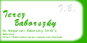 terez baborszky business card